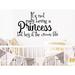 Trinx It's Not Easy Being A Princess But Hey If The Crown Fits | Wall Decal For Vinyl in Black | 18 H x 32.5 W in | Wayfair
