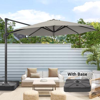Bonosuki 11FT Patio Cantilever Umbrella With Resin Base