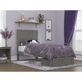 NoHo Twin XL Bed with Foot Drawer in Grey