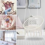 Max 330 Lbs Hanging Cotton Rope Hammock Swing Chair Indoor Outdoor