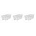 HC Companies 24 Inch Deck Rail Box Planter with Drainage Holes, White (3 Pack) - 1.4