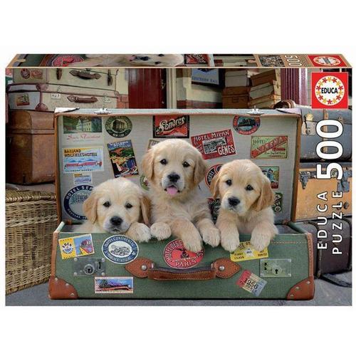 Educa - Hunde Im Koffer 500 Teile Puzzle