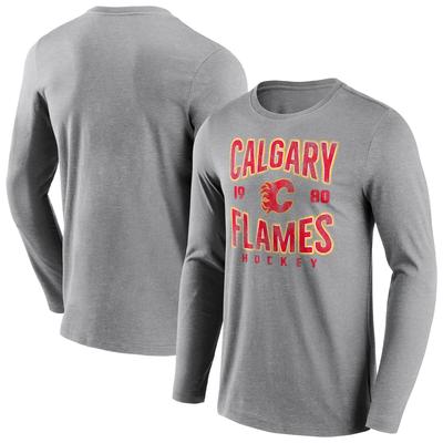 Calgary Flames Fanatics Branded Wave Off Langarm-T-Shirt - Sportgrau - Herren Image