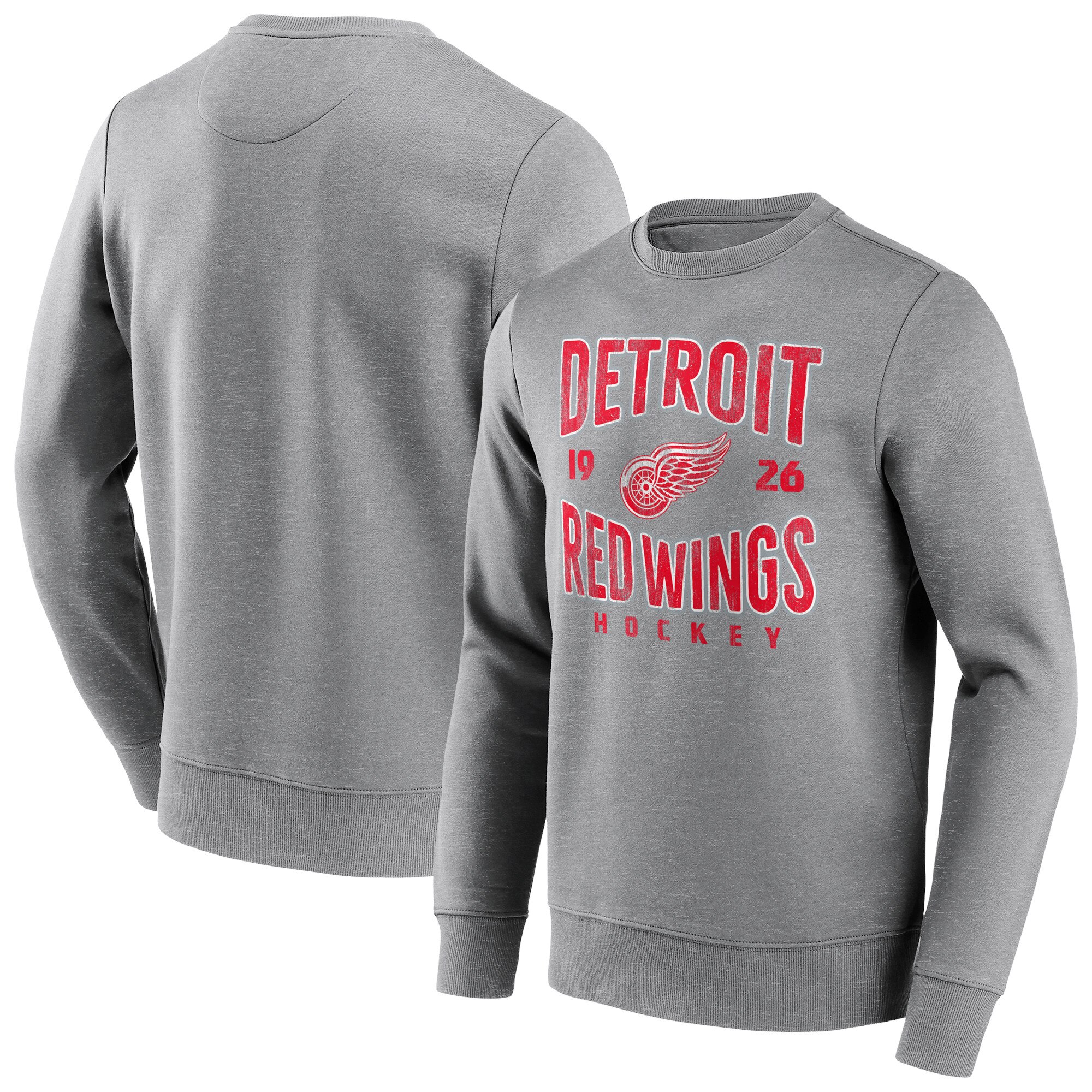 Detroit Red Wings Fanatics Branded Wave Off Vintage Crew Sweatshirt - Sportgrau - Herren Image