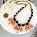 J. Crew Jewelry | J.Crew Vintage Resins Crystals Stone Statement Necklace | Color: Gold/Orange | Size: Os