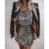 Zara Tops | Blogger's Fave! Zara Silver Sequin Camisole Sz Xs Nwt | Color: Silver | Size: Xs