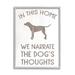 Stupell Industries We Narrate Dog's Thoughts Phrase Family Pet Motivational Oversized Black Framed Giclee Texturized Art By Daphne Polselli | Wayfair