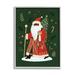 The Holiday Aisle® Festive Santa Claus Figure Green Christmas Holiday Canvas in Green/Red | 14 H x 11 W x 1.5 D in | Wayfair