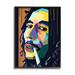 Everly Quinn Modern Bob Marley Portrait Abstract Geometric Pattern by Birch&Ink - Graphic Art Wood in Brown | 20 H x 16 W x 1.5 D in | Wayfair