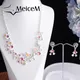 MeiceM – colliers en émail coloré pour femmes accessoires de bijoux ras de cou avec fleur de