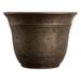 HC Companies 13-Inch Wide Sierra Planter Round Plastic Planter, Nordic Bronze - 1