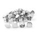 Adjustable 5-9mm Thickness Glass Shelf Clip Clamp Holder Support Bracket 40pcs - Silver Tone, White