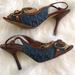 Gucci Shoes | Gucci Authentic Blue/Brown Heels Sz 7.5 B | Color: Blue/Brown | Size: 7.5