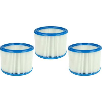 Vhbw - Filterset 3x Faltenfilter kompatibel mit Makita VC2012L, VC2511, VC2512L, VC3011L, VC3012L Image