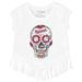 Girls Youth Tiny Turnip White Washington Nationals Sugar Skull Fringe T-Shirt