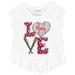 Girls Toddler Tiny Turnip White Philadelphia Phillies Baseball Love Fringe T-Shirt