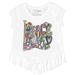 Girls Toddler Tiny Turnip White Houston Astros Peace Love Baseball Fringe T-Shirt