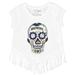 Girls Toddler Tiny Turnip White Milwaukee Brewers Sugar Skull Fringe T-Shirt