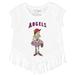 Girls Youth Tiny Turnip White Los Angeles Angels Babes Fringe T-Shirt