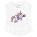 Girls Youth Tiny Turnip White Toronto Blue Jays Unicorn Fringe T-Shirt