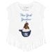 Girls Youth Tiny Turnip White New York Yankees Sundae Helmet Fringe T-Shirt