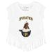 Girls Youth Tiny Turnip White Pittsburgh Pirates Sundae Helmet Fringe T-Shirt