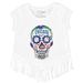 Girls Youth Tiny Turnip White Chicago Cubs Sugar Skull Fringe T-Shirt