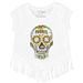 Girls Youth Tiny Turnip White San Diego Padres Sugar Skull Fringe T-Shirt