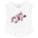 Girls Youth Tiny Turnip White Cincinnati Reds Unicorn Fringe T-Shirt