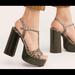 Free People Shoes | Free People, Jeffrey Campbell High Heels With T-Bar Ankle Strap, Size 9 | Color: Brown/Cream | Size: 9