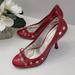 Jessica Simpson Shoes | Jessica Simpson Red Ptent Heel Cut Out Cutout Bow Leather Shoes 8.5 B 38.5 | Color: Red | Size: 8.5