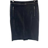 Burberry Skirts | Burberry Brit Shiny Exposed Zipper Detail Mini Skirt Italian Size 42 Us 6 Euc | Color: Black/Silver | Size: 6