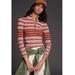 Anthropologie Tops | Anthropologie | Maeve Striped Zip Pullover | Color: Brown | Size: Xl