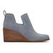 TOMS Women's Grey Kallie Suede Wedge Boots, Size 9
