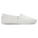 TOMS Women's White Alpargata Recycled Cotton Espadrille Shoes, Size 7.5