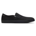 TOMS Men's Black On Black Heritage Canvas Baja Slip-On Topanga Collection Shoes, Size 9.5