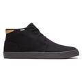 TOMS Men's Black Canvas Carlo Mid Top Sneaker Shoes, Size 11
