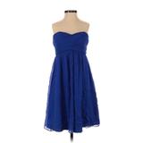J.Crew Casual Dress - Bridesmaid: Blue Solid Dresses - Women's Size 0