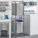 mDesign Vertical Portable Laundry Hamper Basket - Metal Frame Fabric in Gray | 58 H x 16.75 W x 13.75 D in | Wayfair 12737MDL