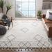 Gray/White 132 x 0.39 in Indoor Area Rug - Union Rustic Powell Geometric Handmade Tufted Wool Ivory/Gray Area Rug Wool | 132 W x 0.39 D in | Wayfair