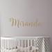 Decal House Personalized Name for Girls Nursery Over Crib Stickers Rustic Style Bedroom Wall Decal Vinyl in White | 12 H x 35 W in | Wayfair