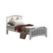 Transitional Style San Marino Twin Size Wood Panel Bed with Headboard and Wooden Straight-Tapered Leg