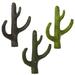 Midwest Cactus Wall Hooks Set of 3 Painted Cast Iron Green and Brown - Multi