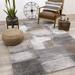 White 48 x 0.63 in Area Rug - The Twillery Co.® Menoher Abstract Gray/Brown Area Rug, Polypropylene | 48 W x 0.63 D in | Wayfair