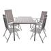 5 Piece Patio Dining Sets with Outdoor Table and Chairs - 55”L X 31.5”W X 28”H