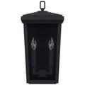 Donnelly 17 3/4" High Black Metal 2-Light Outdoor Wall Light