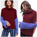 Free People Sweaters | Free People Park City Color Block Cowl Neck Knit Sweater | Color: Blue/Red | Size: S