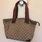 Gucci Bags | Gucci Web Supreme With Red/Green Straps Brown Red/Green Canvas And Leather | Color: Green/Tan | Size: Os