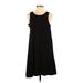H&M Casual Dress - A-Line Scoop Neck Sleeveless: Black Solid Dresses - Women's Size Small