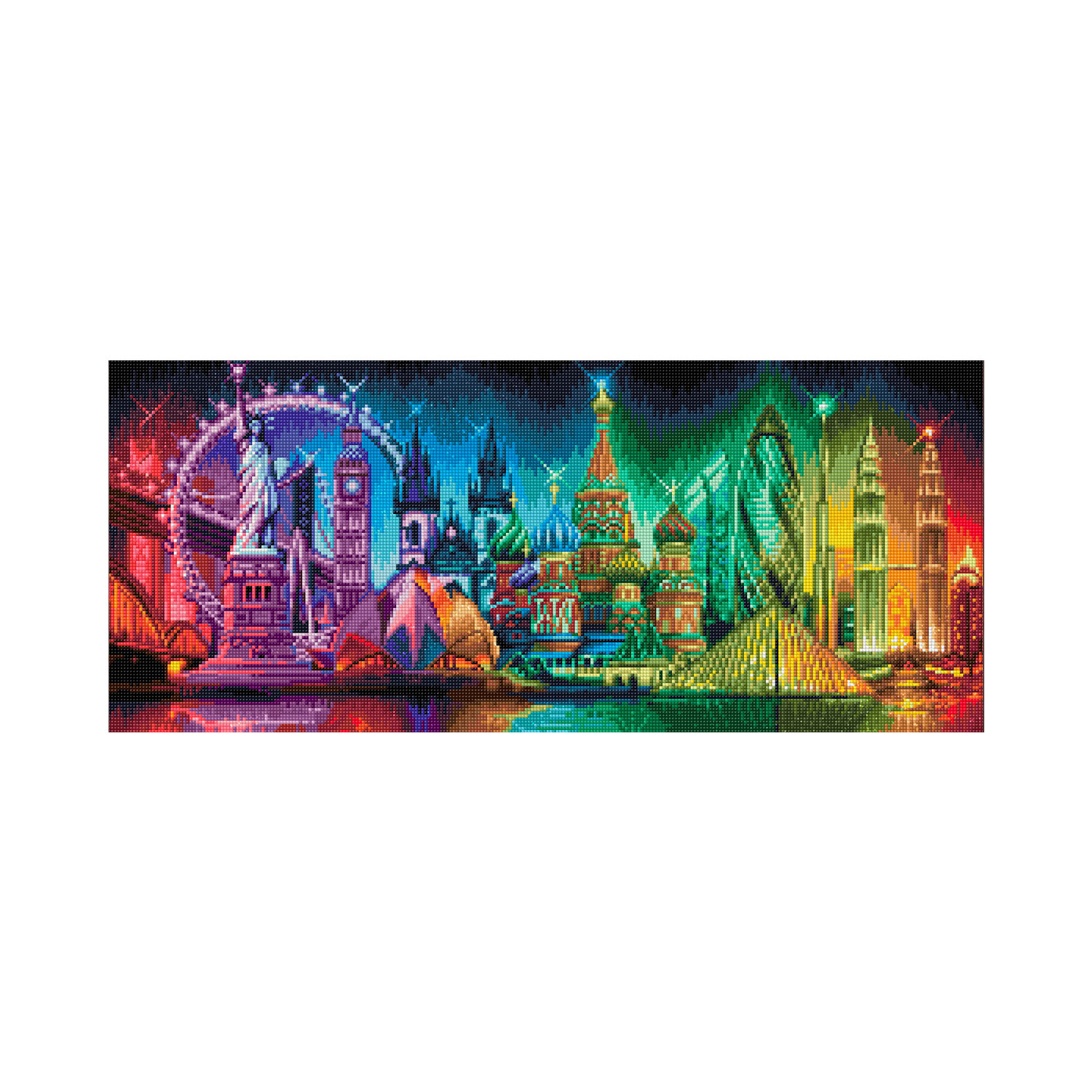 Diamond Painting Weltreise, 70 x 30 cm